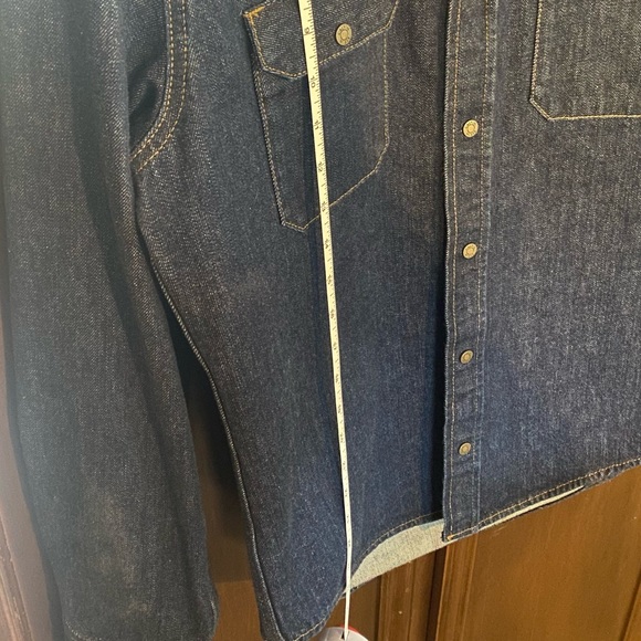 NWT CALVINKLEIN205W39NYC western shirt denim/jeans. 18 1/2 across beneath armpit - Picture 8 of 13